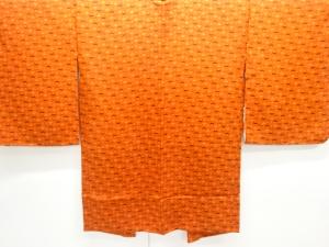 未使用品　縮緬地　扇模様羽織